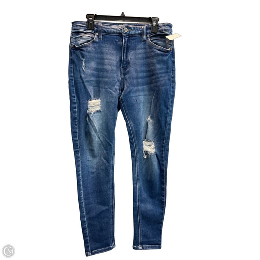 Jeans Skinny By Kancan In Blue Denim, Size: 12