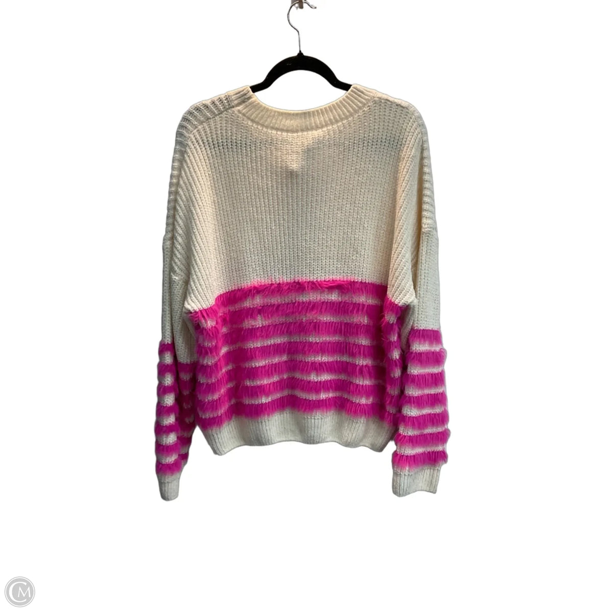 Sweater By Eesome In Pink & White, Size: M