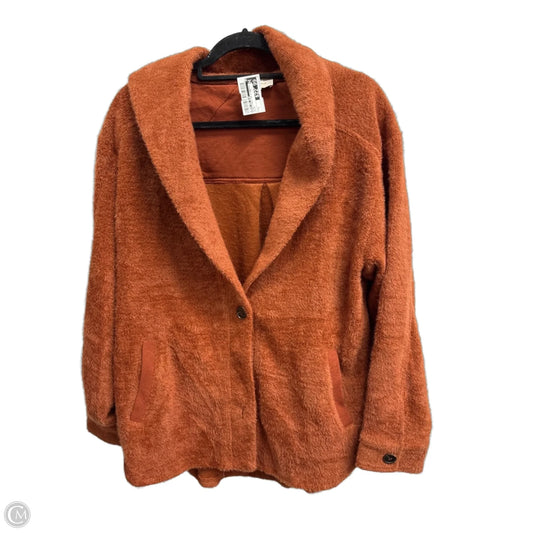 Jacket Faux Fur & Sherpa By Skies Are Blue In Orange, Size: L
