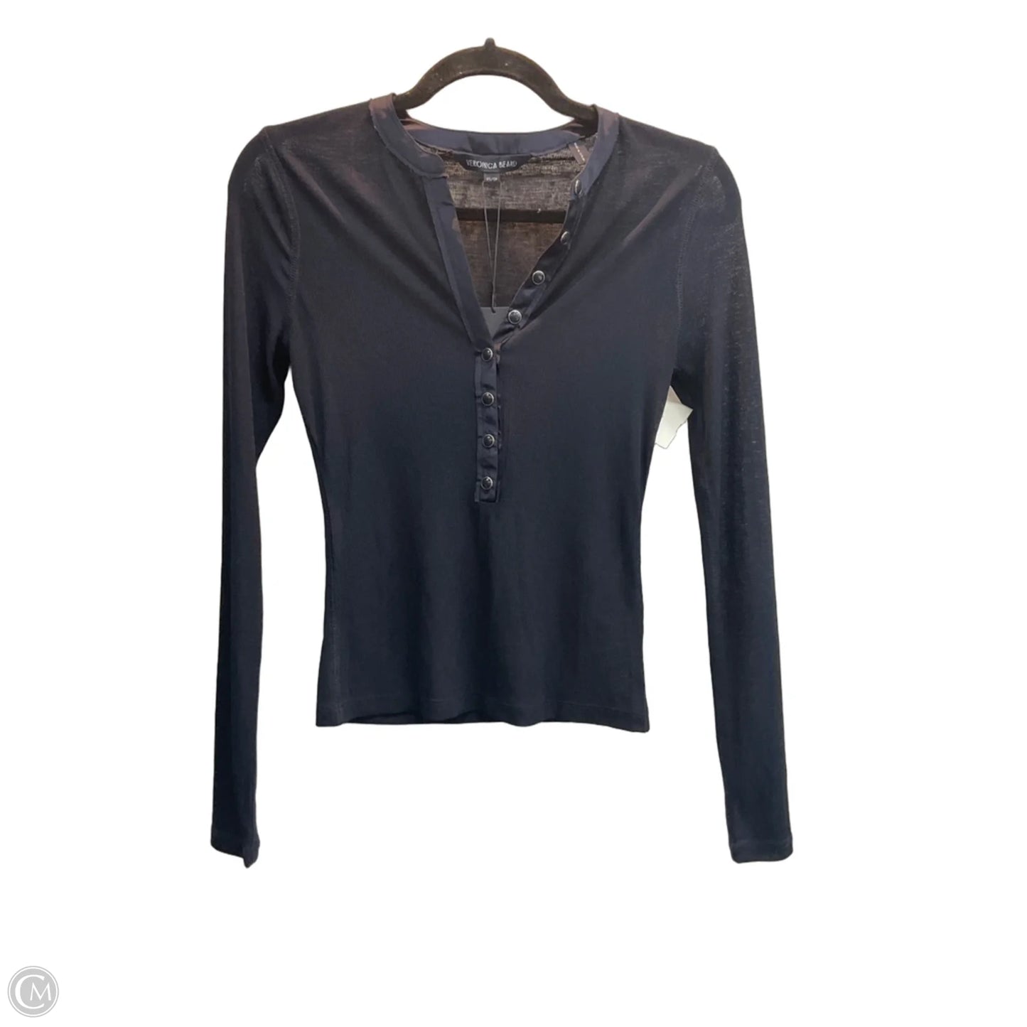 Top Long Sleeve By Veronica Beard In Navy, Size: Xs