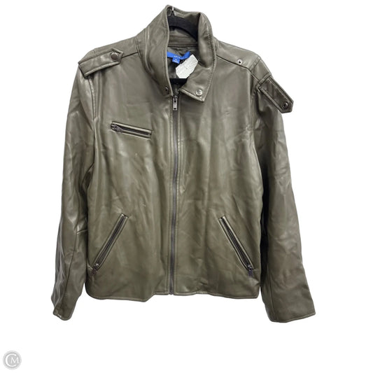 Jacket Moto By Apt 9 In Green, Size: Xl