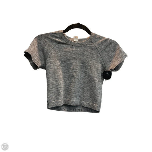 Athletic Top Short Sleeve By Lululemon In Grey, Size: S