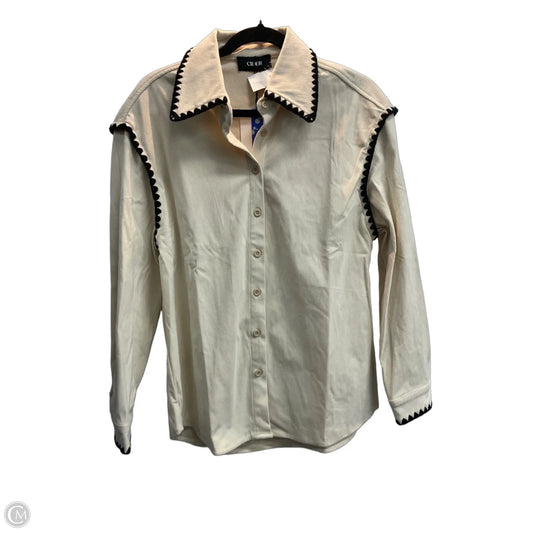 Top Long Sleeve By Cider In Cream, Size: Xs