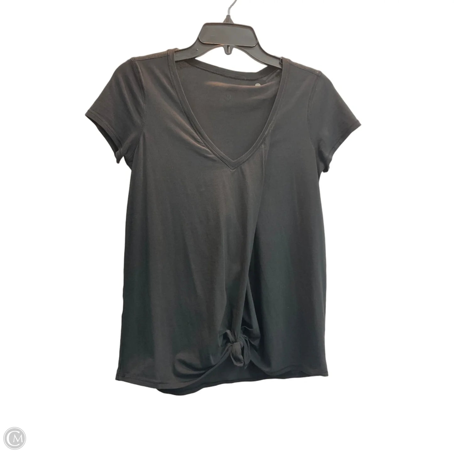 Athletic Top Short Sleeve By Lululemon In Black, Size: S