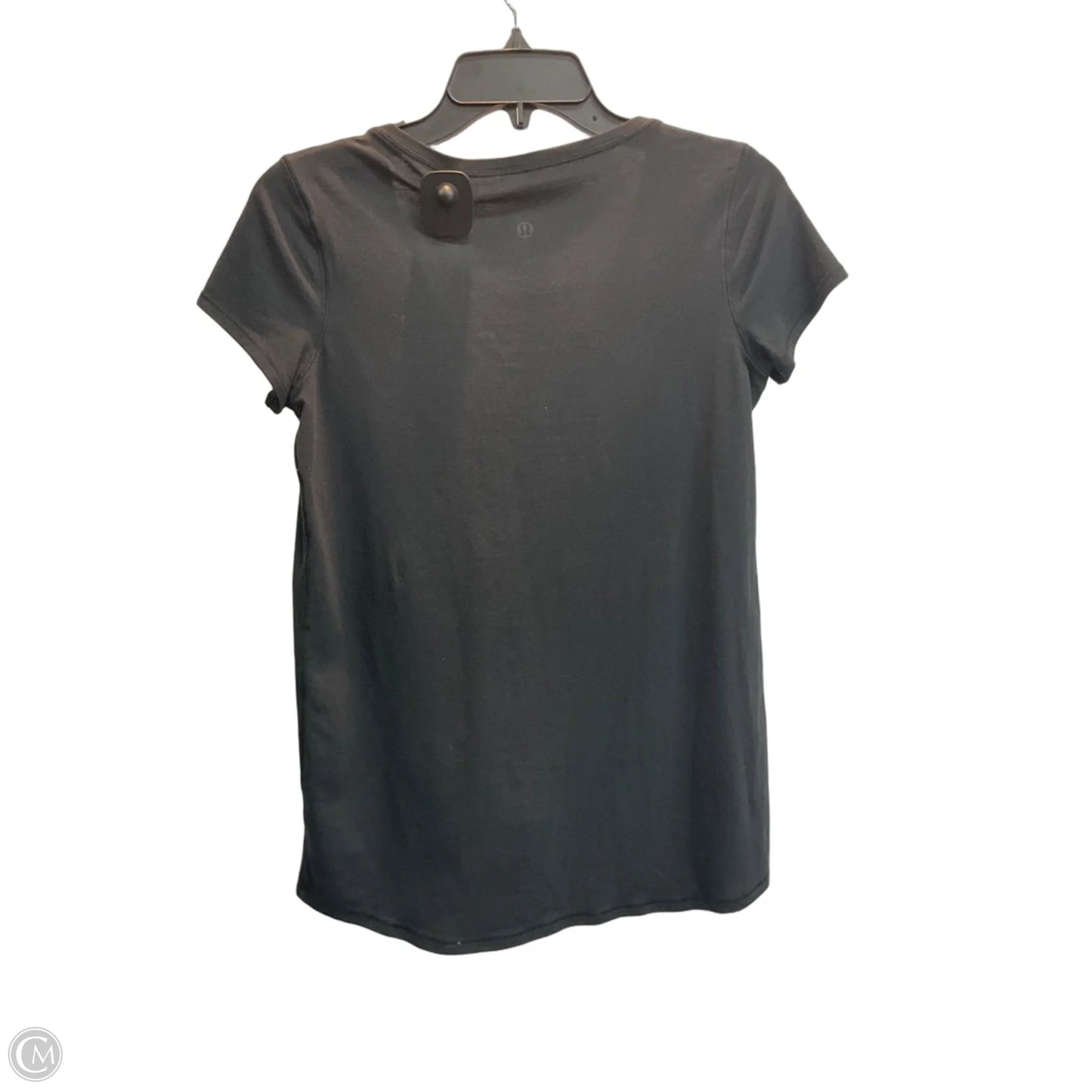 Athletic Top Short Sleeve By Lululemon In Black, Size: S