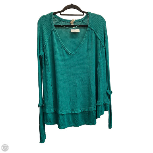 Top Long Sleeve By Free People In Teal, Size: M