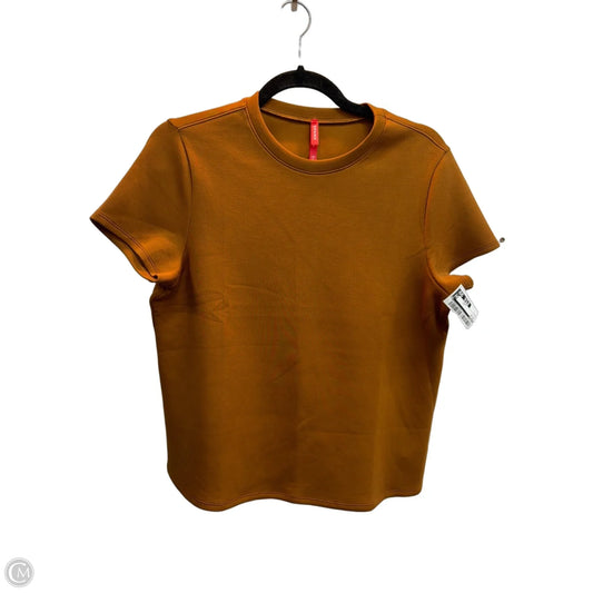 Top Short Sleeve By Spanx In Bronze, Size: L
