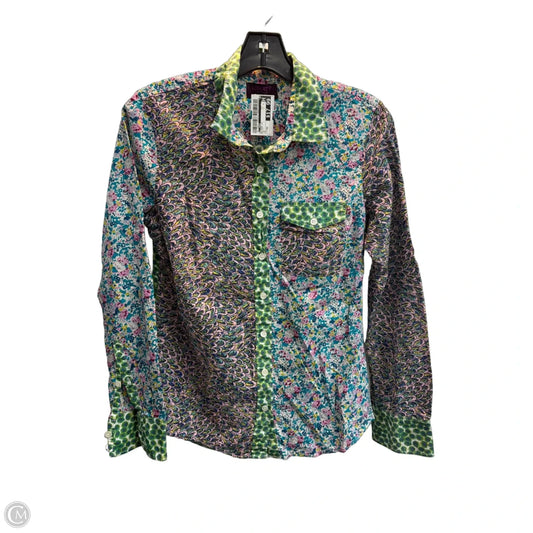 Blouse Long Sleeve By J. Crew In Multi-colored, Size: Xs