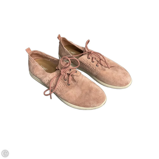 Shoes Flats By Toms In Pink, Size: 9