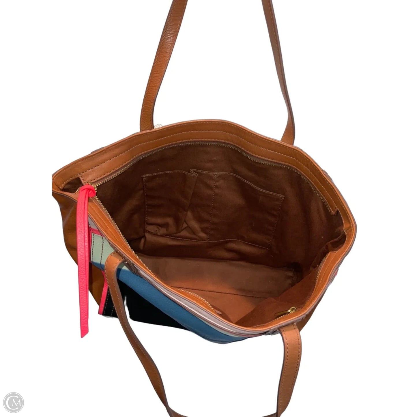 Tote Leather By Fossil, Size: Medium