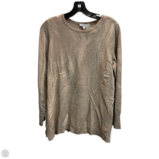 Top Long Sleeve By Chicos In Taupe, Size: M