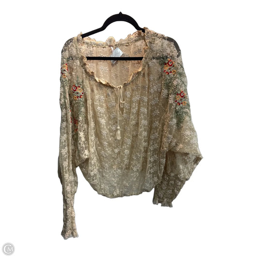 Top Long Sleeve By Free People In Multi-colored, Size: L
