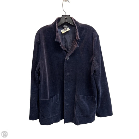Jacket Denim By Eileen Fisher In Blue, Size: L