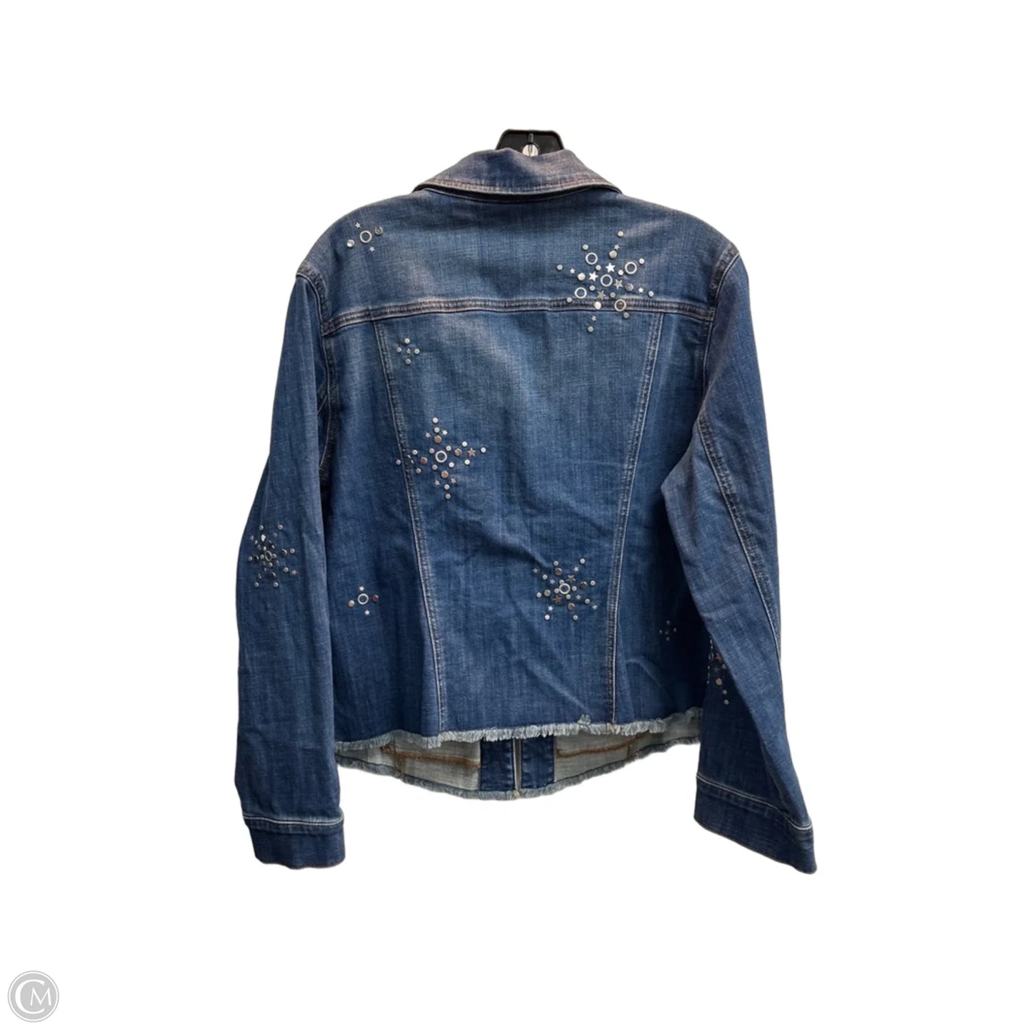 Jacket Denim By Chicos In Blue Denim, Size: L