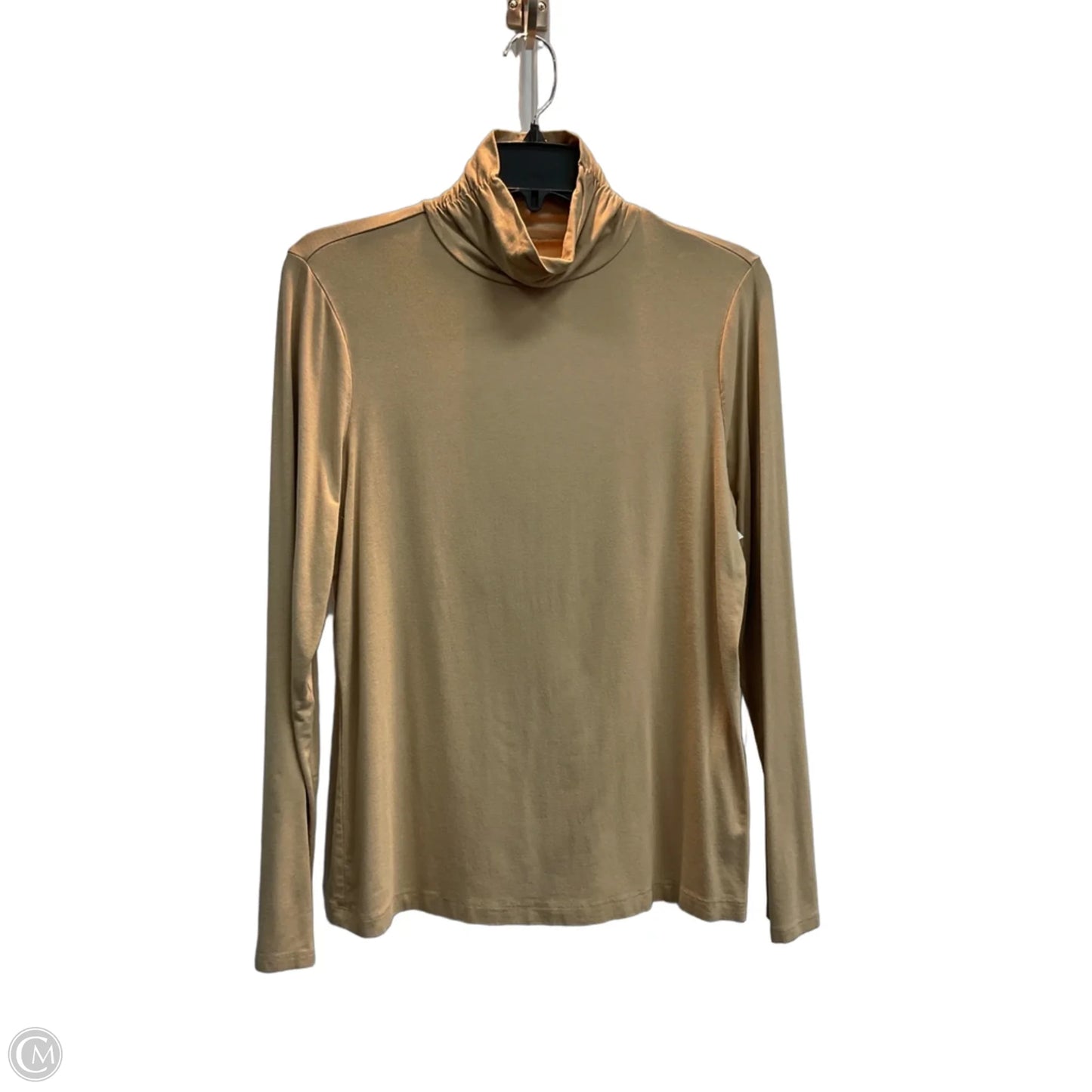 Top Long Sleeve Basic By Chicos In Tan, Size: M