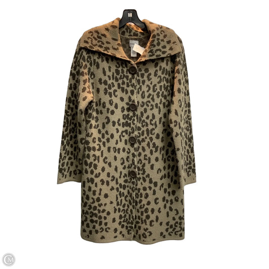 Sweater By Chicos In Leopard Print, Size: M