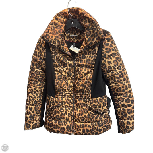 Jacket Puffer & Quilted By White House Black Market In Leopard Print, Size: Xxs