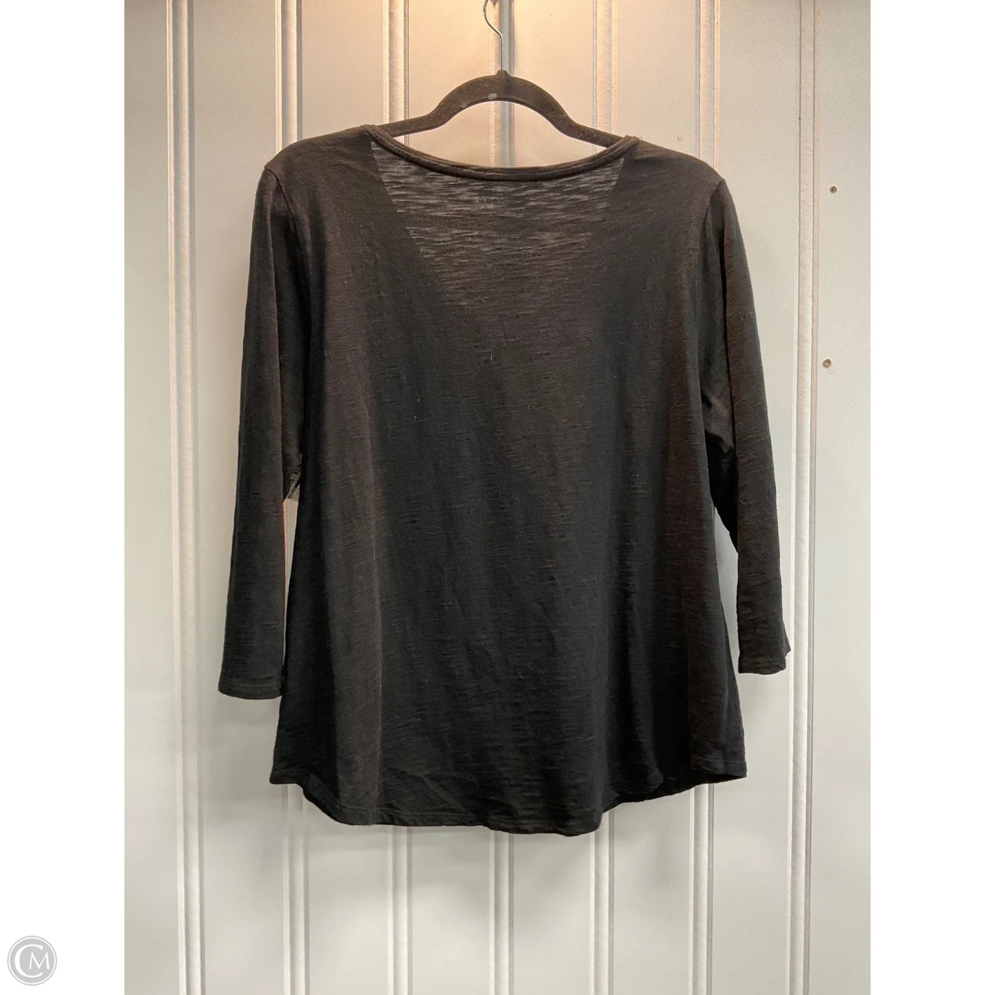 Top 3/4 Sleeve Basic By Chicos In Black, Size: L