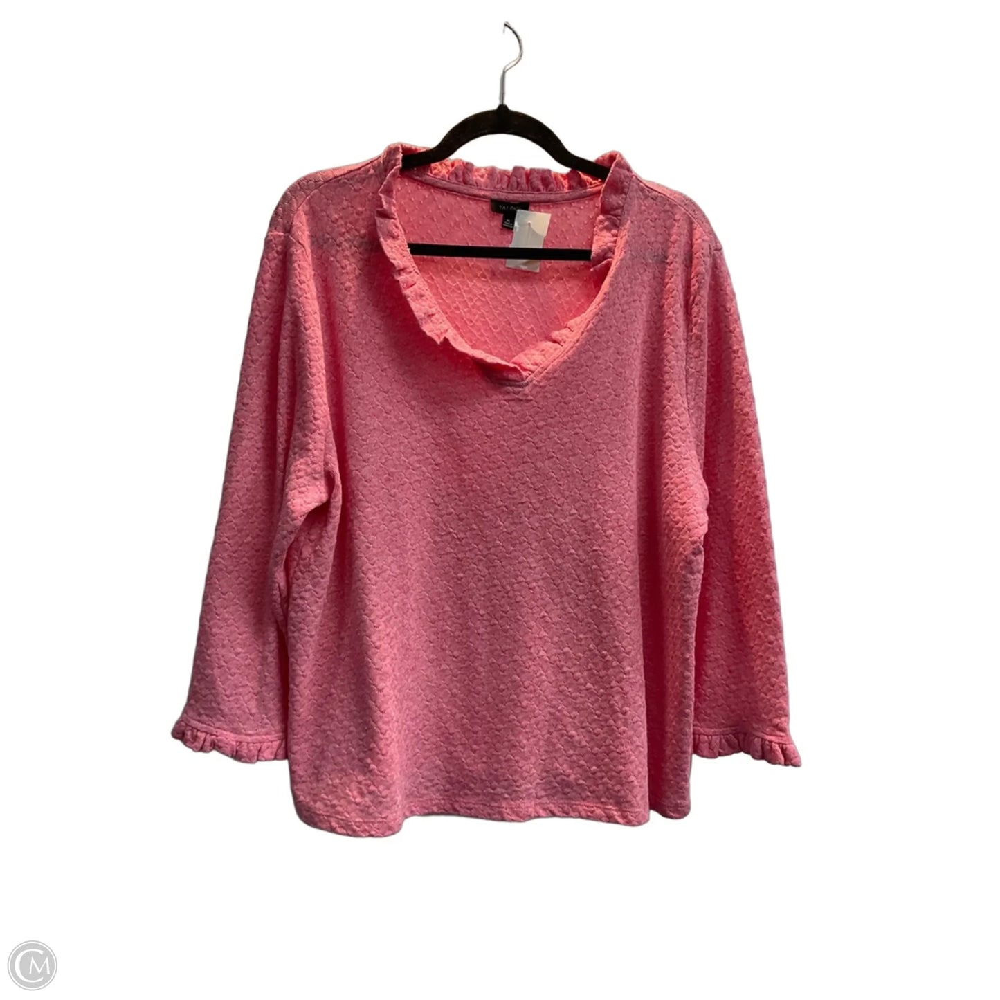 Top 3/4 Sleeve By Talbots In Pink, Size: Xl