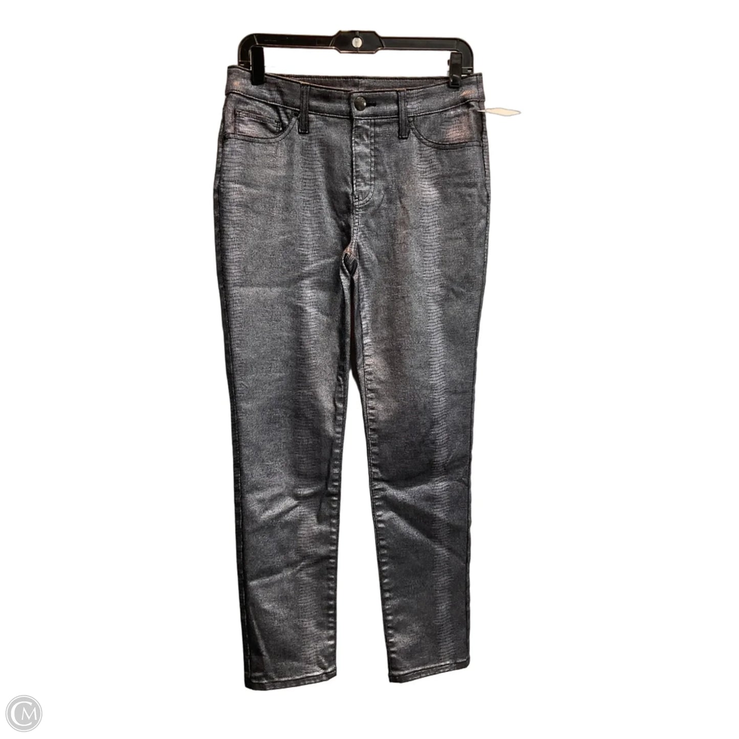 Jeans Skinny By Chicos In Silver, Size: 4