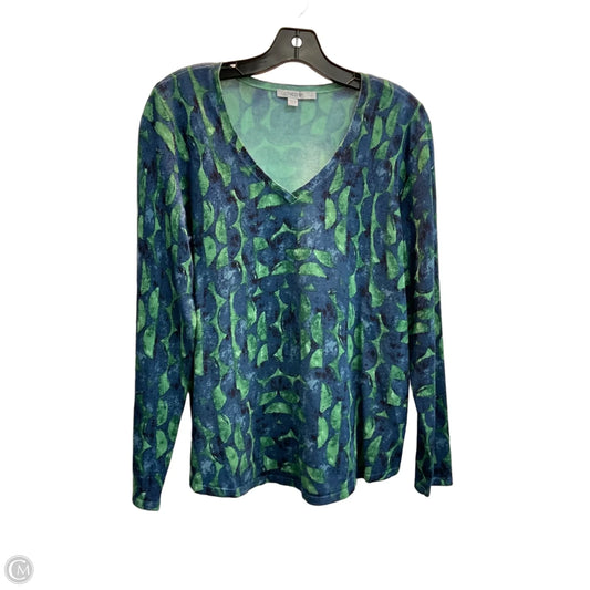 Top Long Sleeve Basic By Chicos In Multi-colored, Size: M