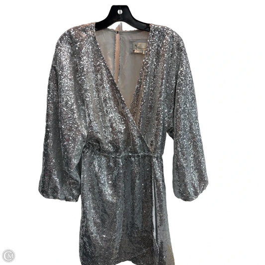Dress Party Short By Anthropologie In Silver, Size: M