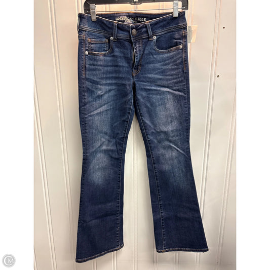 Jeans Boot Cut By American Eagle In Blue Denim, Size: 8