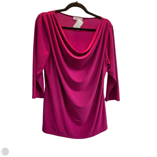 Blouse 3/4 Sleeve By Dressbarn In Purple, Size: 1x