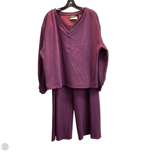Lounge Set Pants By G By Giuliana In Purple, Size: Xl