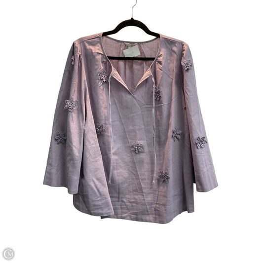 Blouse 3/4 Sleeve By Cato In Purple, Size: Xl