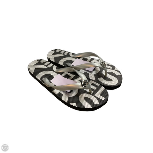 Sandals Flip Flops By Michael By Michael Kors In Black, Size: 10
