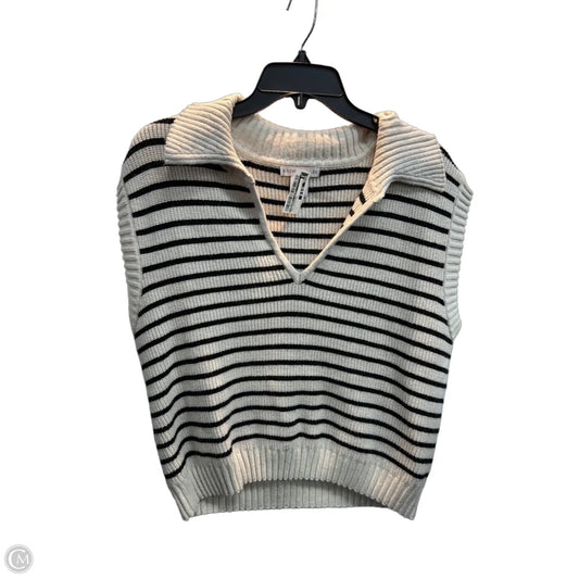 Vest Sweater By Sincerely Jules In Striped Pattern, Size: L