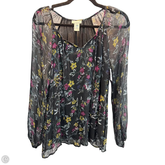 Blouse Long Sleeve By Sundance In Multi-colored, Size: Xs