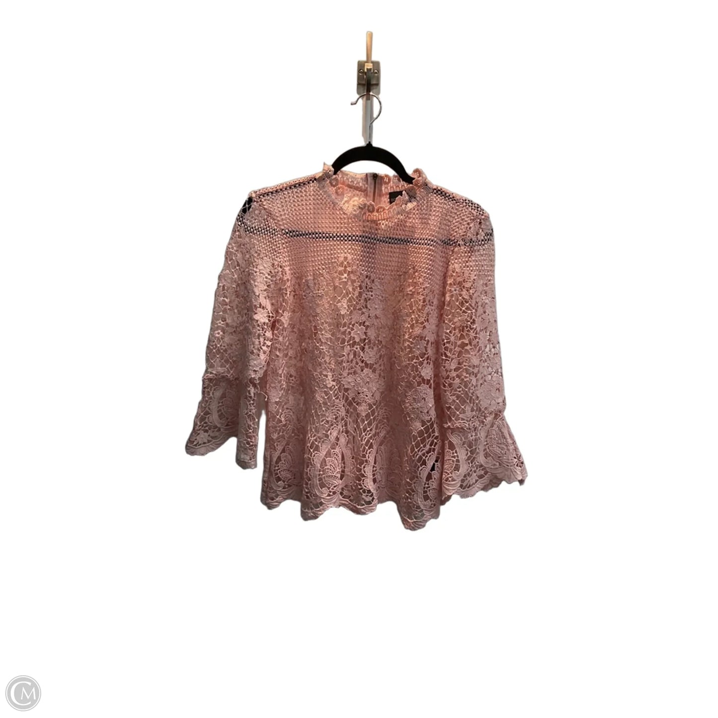 Blouse 3/4 Sleeve By Bold Elements In Pink, Size: L