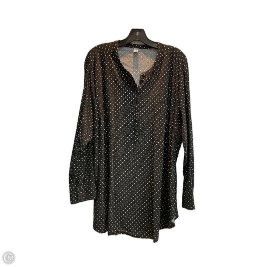 Top Long Sleeve By Old Navy In Polkadot Pattern, Size: 3x