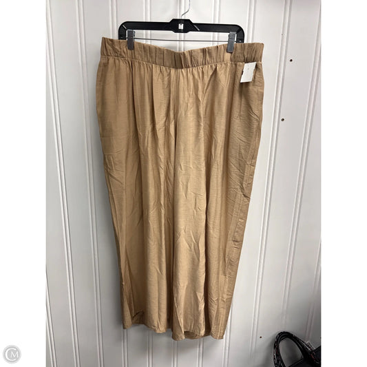 Pants Wide Leg By Cato In Tan, Size: 20