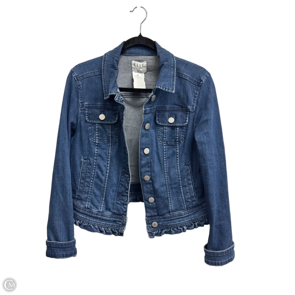 Jacket Denim By Elle In Blue Denim, Size: M