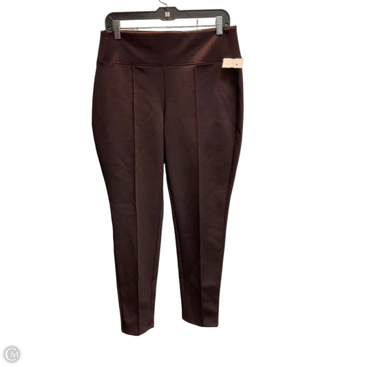 Pants Leggings By Nine West In Maroon, Size: L