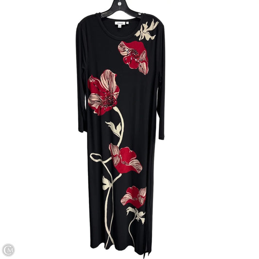 Dress Casual Maxi By Chicos In Floral Print, Size: L