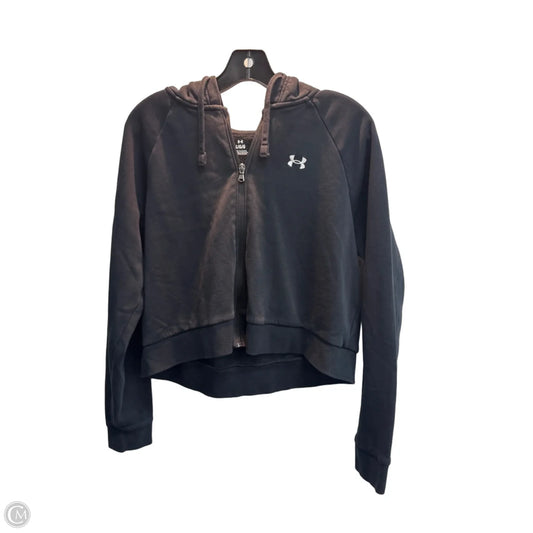 Athletic Sweatshirt Hoodie By Under Armour In Black, Size: L
