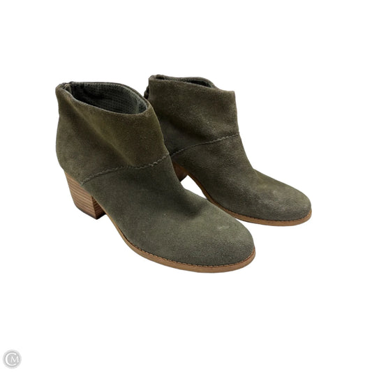 Boots Ankle Heels By Toms In Green, Size: 8