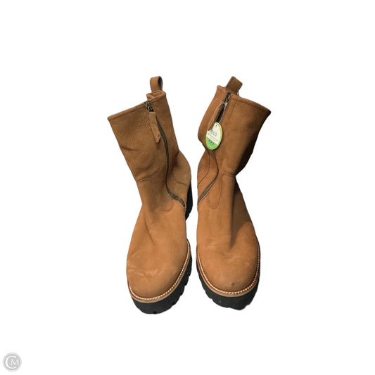 Boots Mid-calf Heels By Paul Green In Brown, Size: 8