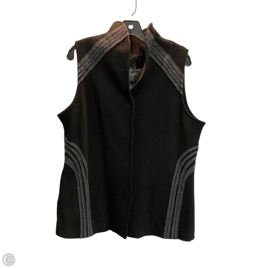 Vest Faux Fur & Sherpa By Icelandic Design In Black & Grey, Size: Xl