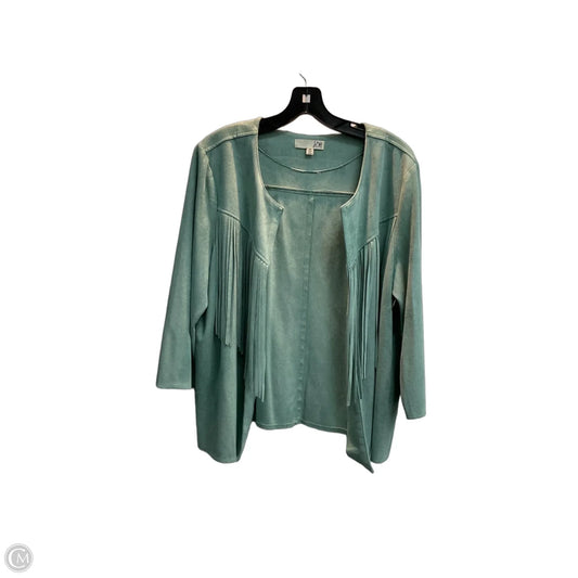 Jacket Faux Fur & Sherpa By Joh In Green, Size: M