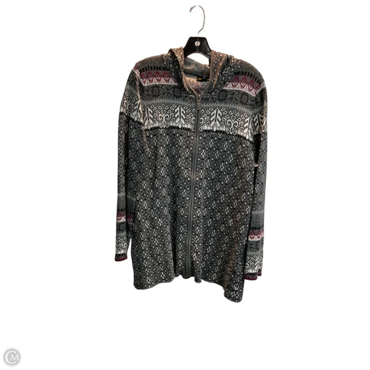 Sweater Cardigan By Icelandic Design In Grey, Size: L