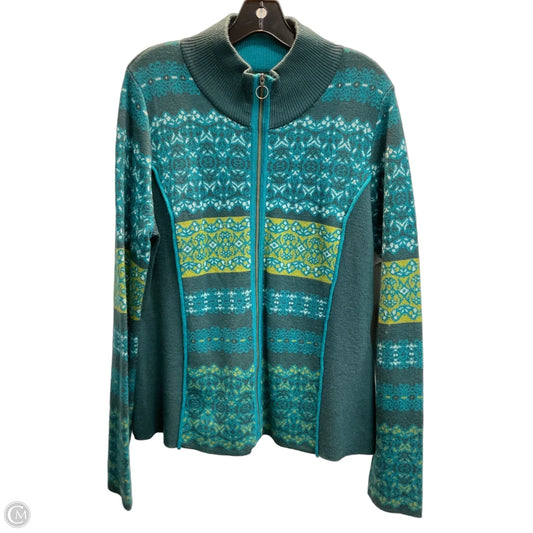 Sweater Cardigan By Icelandic Design In Teal, Size: Xl