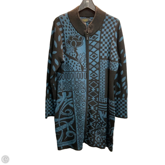 Jacket Puffer & Quilted By Icelandic Design In Black & Blue, Size: Xl