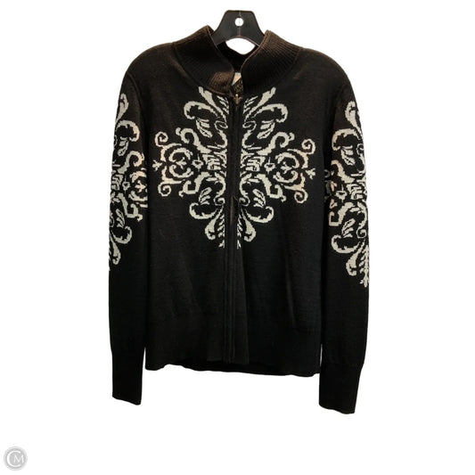 Sweater Cardigan By Icelandic Design In Black, Size: L