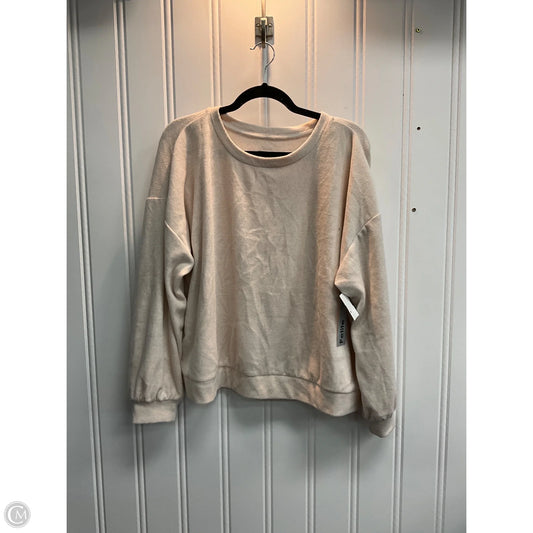 Sweatshirt Crewneck By Clothes Mentor In Tan, Size: 1x
