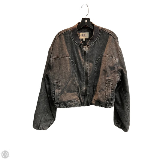 Jacket Denim By Robert Rodriguez In Black Denim, Size: L